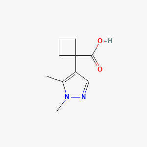 molecular formula C10H14N2O2 B13581848 1-(1,5-dimethyl-1H-pyrazol-4-yl)cyclobutane-1-carboxylic acid 