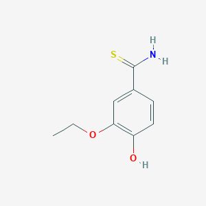molecular formula C9H11NO2S B13581857 3-Ethoxy-4-hydroxybenzothioamide CAS No. 60758-80-7