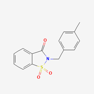molecular formula C15H13NO3S B13581859 2-[(4-Methylphenyl)methyl]-2,3-dihydro-1lambda6,2-benzothiazole-1,1,3-trione 