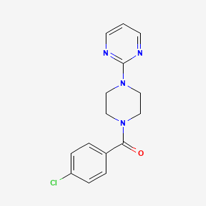molecular formula C15H15ClN4O B13581868 2-[4-(4-Chlorobenzoyl)piperazin-1-yl]pyrimidine 