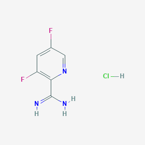 molecular formula C6H6ClF2N3 B1358187 3,5-Difluoropicolinimidamide hydrochloride CAS No. 298709-32-7