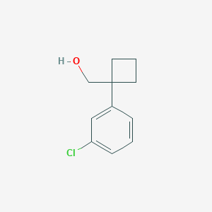 molecular formula C11H13ClO B13581875 (1-(3-Chlorophenyl)cyclobutyl)methanol 