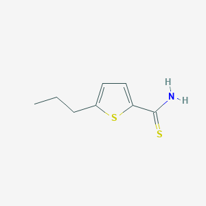 molecular formula C8H11NS2 B13581882 5-Propylthiophene-2-carbothioamide CAS No. 24662-25-7