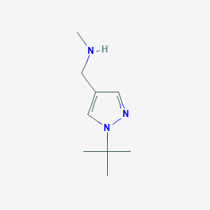 molecular formula C9H17N3 B13581902 1-(1-(Tert-butyl)-1h-pyrazol-4-yl)-N-methylmethanamine 