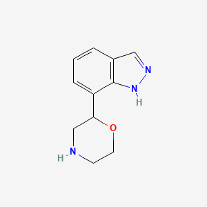 molecular formula C11H13N3O B13581910 2-(1H-Indazol-7-yl)morpholine 