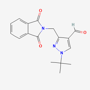molecular formula C17H17N3O3 B13581923 1-tert-butyl-3-[(1,3-dioxo-2,3-dihydro-1H-isoindol-2-yl)methyl]-1H-pyrazole-4-carbaldehyde 