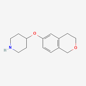 molecular formula C14H19NO2 B13581929 4-(3,4-dihydro-1H-2-benzopyran-6-yloxy)piperidine 
