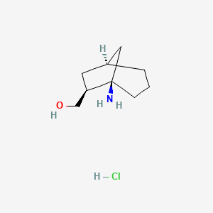 molecular formula C9H18ClNO B13581949 rac-[(1R,5S,6R)-5-aminobicyclo[3.2.1]octan-6-yl]methanolhydrochloride 