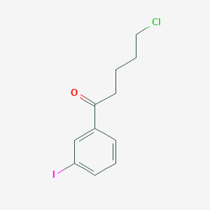 molecular formula C11H12ClIO B1358198 5-Chloro-1-(3-iodophenyl)-1-oxopentane CAS No. 487058-90-2