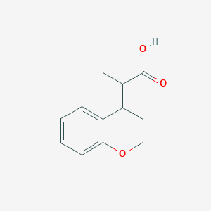 molecular formula C12H14O3 B13582020 2-(Chroman-4-yl)propanoic acid 