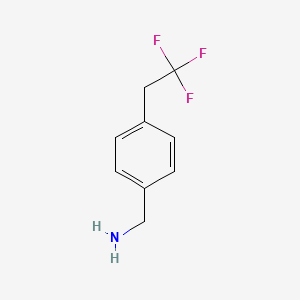 molecular formula C9H10F3N B13582032 [4-(2,2,2-Trifluoroethyl)phenyl]methanamine CAS No. 1198117-94-0