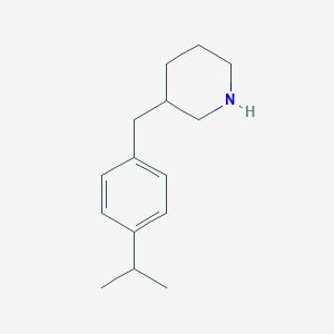 molecular formula C15H23N B13582037 3-(4-Isopropylbenzyl)piperidine 