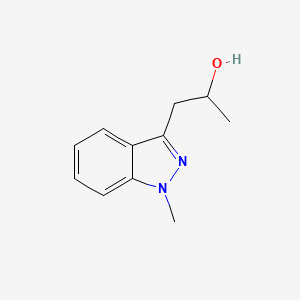 molecular formula C11H14N2O B13582047 1-(1-methyl-1H-indazol-3-yl)propan-2-ol 