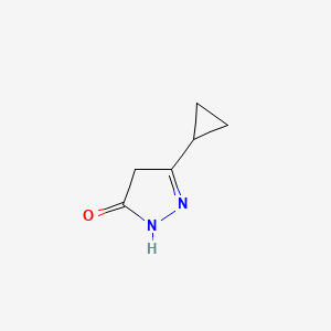molecular formula C6H8N2O B1358205 3-cyclopropyl-1H-pyrazol-5(4H)-one CAS No. 26502-92-1