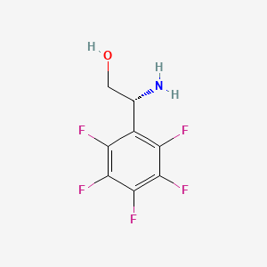 molecular formula C8H6F5NO B13582051 (r)-2-Amino-2-(perfluorophenyl)ethan-1-ol 