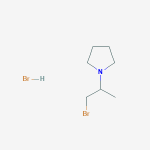 molecular formula C7H15Br2N B13582084 1-(1-Bromopropan-2-yl)pyrrolidinehydrobromide 