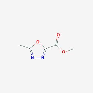 molecular formula C5H6N2O3 B1358213 Methyl 5-methyl-1,3,4-oxadiazole-2-carboxylate CAS No. 37641-35-3