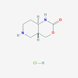 molecular formula C7H13ClN2O2 B13582137 rac-(4aR,8aR)-octahydro-1H-pyrido[4,3-d][1,3]oxazin-2-onehydrochloride,trans 