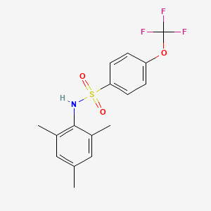 molecular formula C16H16F3NO3S B13582141 4-(trifluoromethoxy)-N-(2,4,6-trimethylphenyl)benzene-1-sulfonamide 