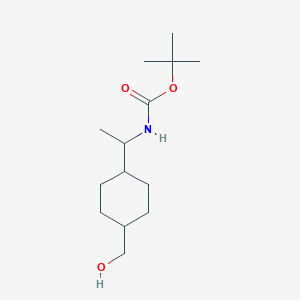 molecular formula C14H27NO3 B1358215 Carbamic acid, [(1R)-1-[4-(hydroxymethyl)cyclohexyl]ethyl]-, 1,1-dimethylethyl ester (9CI) 