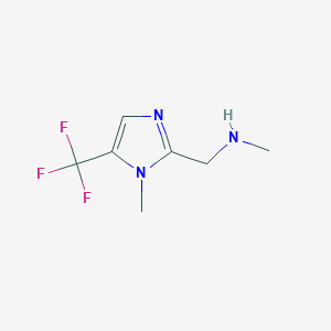 molecular formula C7H10F3N3 B13582150 methyl({[1-methyl-5-(trifluoromethyl)-1H-imidazol-2-yl]methyl})amine 