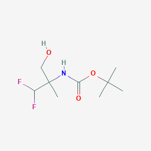 molecular formula C9H17F2NO3 B13582163 Tert-butyl (1,1-difluoro-3-hydroxy-2-methylpropan-2-YL)carbamate CAS No. 2408972-61-0