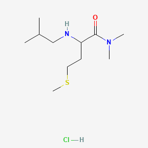 molecular formula C11H25ClN2OS B13582205 N,N-dimethyl-2-[(2-methylpropyl)amino]-4-(methylsulfanyl)butanamidehydrochloride 