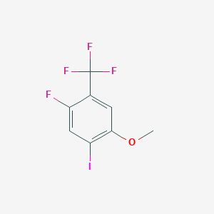 molecular formula C8H5F4IO B13582206 1-Fluoro-5-iodo-4-methoxy-2-(trifluoromethyl)benzene 