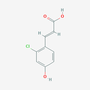 molecular formula C9H7ClO3 B1358221 3-(2-Chloro-4-hydroxy-phenyl)-acrylic acid CAS No. 682804-97-3