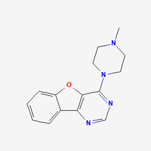 molecular formula C15H16N4O B13582213 4-(4-Methyl-1-piperazinyl)benzofuro[3,2-d]pyrimidine 