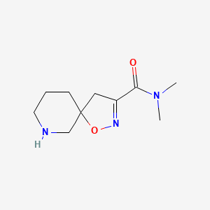 molecular formula C10H17N3O2 B13582237 n,n-Dimethyl-1-oxa-2,7-diazaspiro[4.5]dec-2-ene-3-carboxamide 