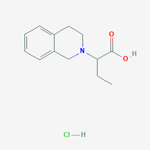 molecular formula C13H18ClNO2 B13582277 2-(1,2,3,4-Tetrahydroisoquinolin-2-yl)butanoicacidhydrochloride 