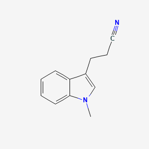 molecular formula C12H12N2 B13582287 3-(1-methyl-1H-indol-3-yl)propanenitrile 