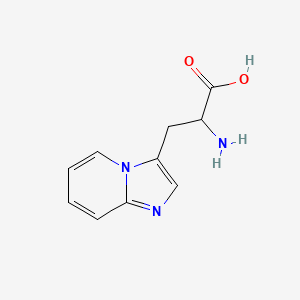 molecular formula C10H11N3O2 B13582307 2-Amino-3-(imidazo[1,2-A]pyridin-3-YL)propanoic acid 
