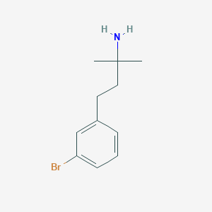molecular formula C11H16BrN B13582310 4-(3-Bromophenyl)-2-methylbutan-2-amine 