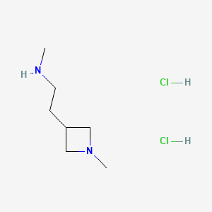 molecular formula C7H18Cl2N2 B13582319 Methyl[2-(1-methylazetidin-3-yl)ethyl]aminedihydrochloride 
