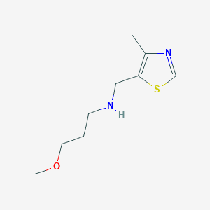 molecular formula C9H16N2OS B13582388 3-Methoxy-N-((4-methylthiazol-5-yl)methyl)propan-1-amine 