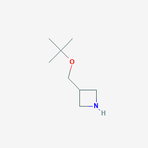 molecular formula C8H17NO B13582392 3-[(Tert-butoxy)methyl]azetidine 