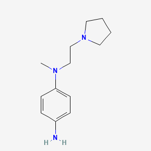 molecular formula C13H21N3 B13582402 N-methyl-N-(2-pyrrolidin-1-yl-ethyl)-benzene-1,4-diamine 
