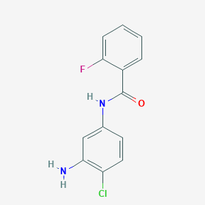 molecular formula C13H10ClFN2O B1358244 N-(3-Amino-4-chlorophenyl)-2-fluorobenzamide CAS No. 926245-27-4