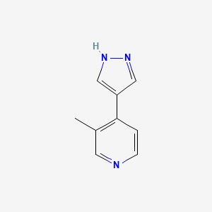 molecular formula C9H9N3 B13582446 3-methyl-4-(1H-pyrazol-4-yl)pyridine 