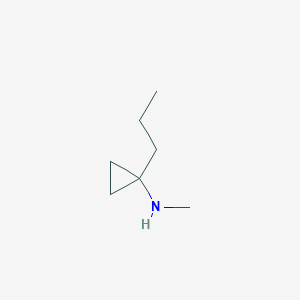 molecular formula C7H15N B13582456 N-methyl-1-propylcyclopropan-1-amine 