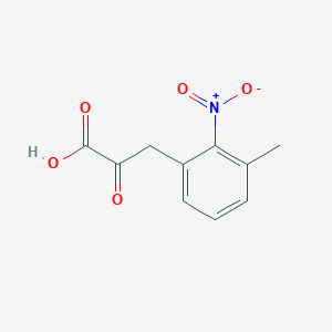 molecular formula C10H9NO5 B13582467 3-(3-Methyl-2-nitrophenyl)-2-oxopropanoic acid 