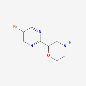 molecular formula C8H10BrN3O B13582477 2-(5-Bromopyrimidin-2-yl)morpholine 