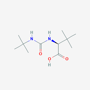 molecular formula C11H22N2O3 B135825 (S)-2-(3-(tert-Butyl)ureido)-3,3-dimethylbutanoic acid CAS No. 101968-85-8