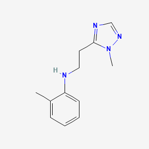 molecular formula C12H16N4 B13582590 2-Methyl-N-(2-(1-methyl-1h-1,2,4-triazol-5-yl)ethyl)aniline 