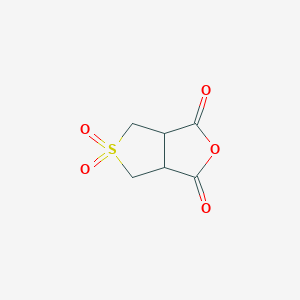 molecular formula C6H6O5S B13582593 Tetrahydro-1H-5lambda~6~-thieno[3,4-c]furan-1,3,5,5-tetrone CAS No. 62814-94-2