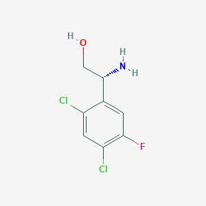 molecular formula C8H8Cl2FNO B13582625 (r)-2-Amino-2-(2,4-dichloro-5-fluorophenyl)ethan-1-ol 