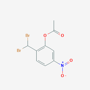 molecular formula C9H7Br2NO4 B1358266 2-(Dibromomethyl)-5-nitrophenyl acetate CAS No. 99067-39-7