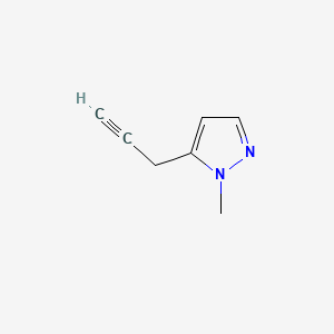 molecular formula C7H8N2 B13582679 1-methyl-5-(prop-2-yn-1-yl)-1H-pyrazole 